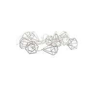 The Home Deco Light - Guirlande lumineuse diamants en métal 10 leds argent