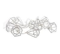 The Home Deco Light - Guirlande lumineuse diamants en métal 10 leds argent Argent G