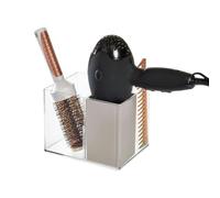The Home Edit by iDesign, Organiseur pour accessoires de coiffure 3 compartiments, silicone et plastique recyclé