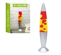 The Home Fusion Company Classique 16" Lampe Magma à Choisir Inclus Bleu Rose & Pailleté Lampes - 16" Lampe Magma Jaune Liquide & Rouge Cire