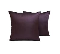 The HomeCentric Décoratif Prune foncée Oreiller Lot de 2, 50 x 50 cm Art Soie Coussin Simple et Solide, Housse de Coussin avec Housse de Coussin Solide, Moderne Oreiller - Dark Plum Luxury