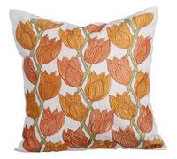 The HomeCentric Housses de Coussin decoratives Orange, Coton Jetez Les couvertures de Coussin, couvertures Faites Main de Coussin - Tulip Sway