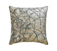 The HomeCentric Luxe Argent Housses de Coussin, 40x40 cm Velours Coussin Perlée, Feuille, Fait Main, Texture, Housse de Coussin, Abstrait Moderne Housses de Coussin - Shining Shards