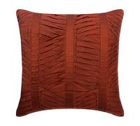 The HomeCentric Rouille Couverture D'Oreillers, Texture Plis Nervures Couverture D'Oreillers, 40x40 cm Housses De Coussin, Carre Soie Taie, Moderne Jet Decoratif Taies d'oreiller - Rusty