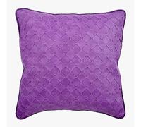 The HomeCentric Taie d'oreiller Decorative Violet Faux Cuir 40 x 40 cm Cuir Violet, Housse de Coussin à la Main Cuir - Purple Leather Weave