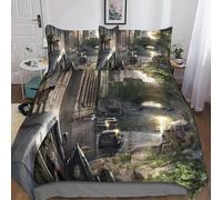 The Last Of Us Housse De Couette D Imprim¿¿ De Series Dessin£¬Parure De Lit Housses De Couettes Microfibre Avec Fermeture ¿¿Clair,Parure De Couette Impri