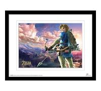 The Legend of Zelda - Imprimé BREATH OF THE WILD (40 cm x 30 cm) (Bleu/Vert)