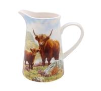 The Leonardo Collection Highland Cow Macneil Studios Pichet élégant en céramique ou en verre pour la maison et le bureau pour crème sauce et décoration d'intérieur