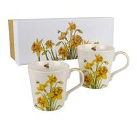 The Leonardo Collection Lot de 2 mugs abeilles jonquilles motif floral coffret cadeau