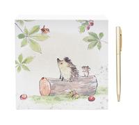 The Leonardo Collection Paper Shed Bloc-notes avec motif hérisson et souris et stylo pour notes | Mémo quotidien pour utilisation au bureau comme agenda 2025 | Journal idéal pour homme et femme | Joli