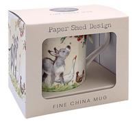 The Leonardo Collection Paper Shed Tasse en céramique élégante pour thé et café Motif âne et poule