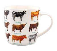 The Leonardo Collection Tasse à thé et café en forme de vache, pour boissons chaudes | Tasses en porcelaine fine imprimées pour la cuisine et la maison | Tasses en céramique réutilisables pour toutes