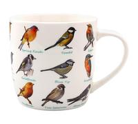 The Leonardo Collection Tasse à thé et café motif oiseaux, pour boissons chaudes | Tasses en porcelaine fine imprimées pour la cuisine et la maison | Tasses en céramique réutilisables pour toutes les