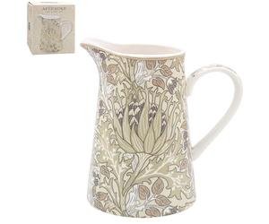 The Leonardo Collection William Morris Pichet de Noël pour la maison et la cuisine | Pot à crème et à lait élégant pour sauce, eau, jus ou événements | Vase décoratif imprimé alternatif pour un usage