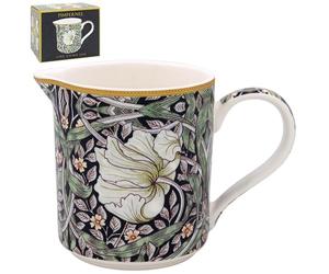 The Leonardo Collection William Morris Pichet Pimpernel pour cuisine et maison | Carafe en céramique ou en verre pour usage multiple | Beau vase à crème ou à lait pour un usage quotidien | Peut