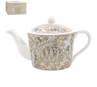 The Leonardo Collection William Morris Théière de Noël en céramique avec design saisonnier élégant, vaisselle de vacances décorative et cadeau attentionné pour les amateurs de thé et les