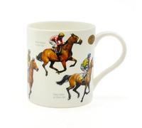 The Leonardo Collection Winning Post Tasse Windsor en porcelaine fine Motif course de chevaux célèbres et jockeys Tasse parfaite pour les fans de courses de chevaux