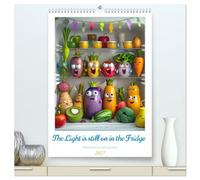 The Light ist still on in the Fridge (High Quality Premium Wall Calendar 2027 DIN A2 portrait),CALVENDO 12 Month Wall Calendar: Discover the secret party of food