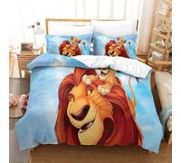 The Lion King Ensemble De Housse De Couette Imprim¿¿ D Avec Taie D'oreiller Zipp¿¿E Ensemble De Literie En Microfibre Douce Pour Enfants Adolescents Hou