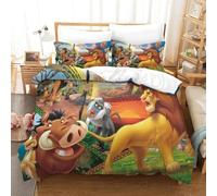 The Lion King Parure De Lit Housse De Couette En Microfibre Douce Avec Sens D'impression D Pour Enfants, Adolescents, Avec Taie D'oreiller Zipp¿¿E King