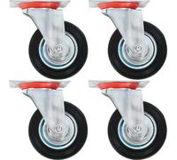 The Living Store 12 pcs. Roulettes pivotantes 100 mm