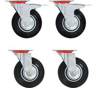 The Living Store 12 pcs. Roulettes pivotantes 125 mm