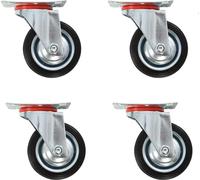 The Living Store 12 pcs. Roulettes pivotantes 75 mm