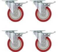 The Living Store 24 pcs. Roulettes pivotantes 100 mm