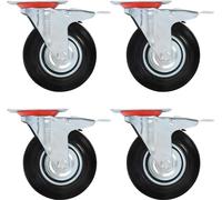 The Living Store 24 pcs. Roulettes pivotantes 125 mm