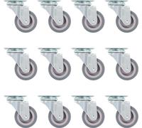 The Living Store 24 pcs. Roulettes pivotantes 50 mm