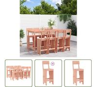 The Living Store 9-pcs. Ensemble de bar de jardin en bois massif Douglas