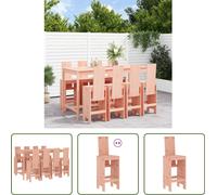 The Living Store 9-pcs. Ensemble de bar de jardin en bois massif Douglas