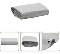 The Living Store Abdeckplane Grau 5x8 m 650 g/m²