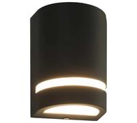 The Living Store Applique murale d'extérieur 2 pcs. 35 W noir semi-circulaire