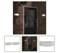 The Living Store Appliques d'extérieur 2 pcs. argent Acier inoxydable