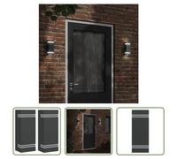 The Living Store Appliques extérieures 2 pcs. noir acier inoxydable