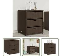 The Living Store Armoire de jardin Marron 55x59x69 cm Poly rotin