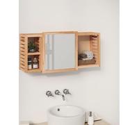 The Living Store armoire de toilette 80x17x34 cm noyer massif