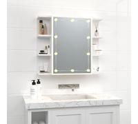The Living Store armoire de toilette avec LED blanc 70x16,5x60 cm