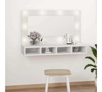 The Living Store armoire de toilette avec LED blanc 90x31,5x62 cm