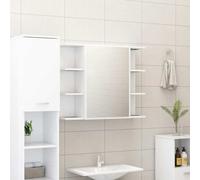 The Living Store armoire de toilette blanc 80x20,5x64 cm bois composite