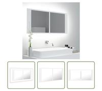 The Living Store armoire de toilette LED blanc 100x12x45 cm acrylique