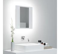 The Living Store armoire de toilette LED blanc 40x12x45 cm acrylique