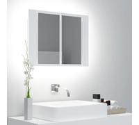 The Living Store armoire de toilette LED blanc 60x12x45 cm acrylique