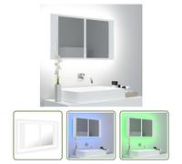 The Living Store armoire de toilette LED blanc 80x12x45 cm acrylique