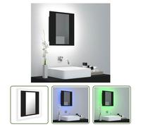 The Living Store armoire de toilette LED noir 40x12x45 cm acrylique
