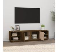 The Living Store Armoire TV brun miel 156x40x40 cm Pin massif