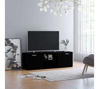 The Living Store Armoire TV noire 120x34x37 cm Bois composite
