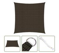 The Living Store Auvent 160 g/m² Marron 3,6x3,6 m HDPE