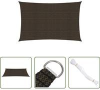 The Living Store Auvent 160 g/m² Marron 3x6 m HDPE